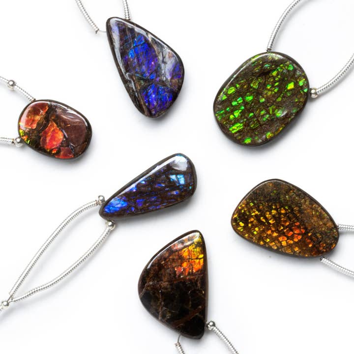 The Bead Traders - Wholesale Individual Charm/Pendant - 20x10mm Ammolite Nugget Focal 1 Bead