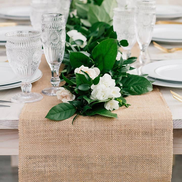 Weddingstar Inc. - Wholesale Table Runner - Rustic Burlap Table Runner - Natural