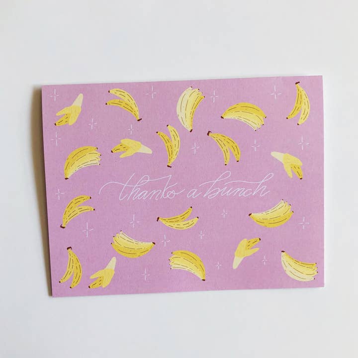 Paper Protégé - Vente Cartes de remerciements - Thanks A Bunch - Carte de remerciement au format A22