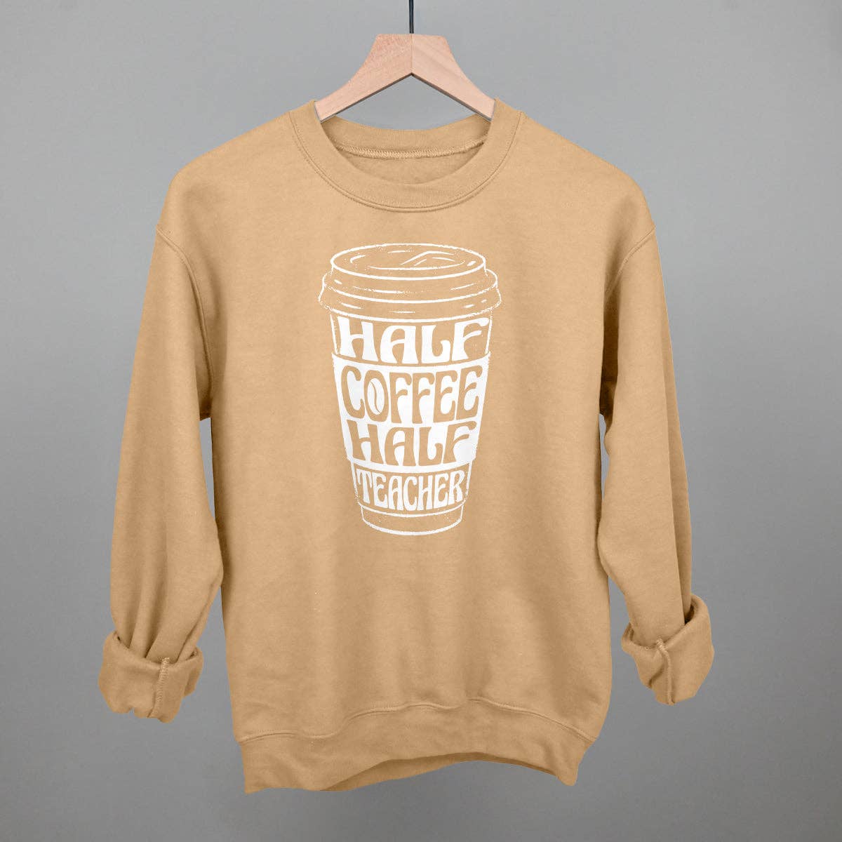 Ivy + Cloth - Wholesale Screen Printed T-Shirt - Women's - Half Coffee Half Teacher2
