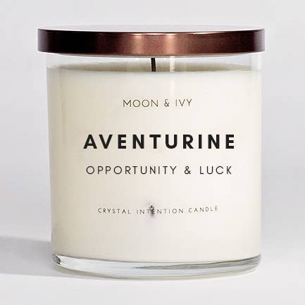 Vela con intención de cristal de aventurina, oportunidad y suerte para venta al por mayor de Moon & Ivy