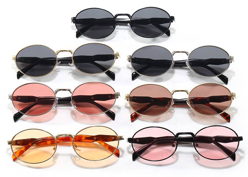 MKS America - Wholesale Sunglasses - Women's - Oval Y2k Fashion Vintage Sunglasses8