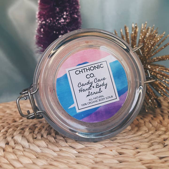Chthonic Company Gommage pour les mains et le corps Candy Cane 5 oz pour la vente par Chthonic Co.