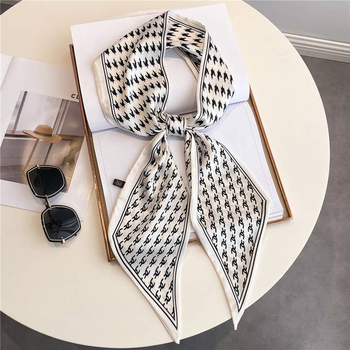 ACCITY - Wholesale Scarf - Women's - FASHIONABLE DOUBLE-LAYER NARROW SILK HEAD SCARF_CWASC1512