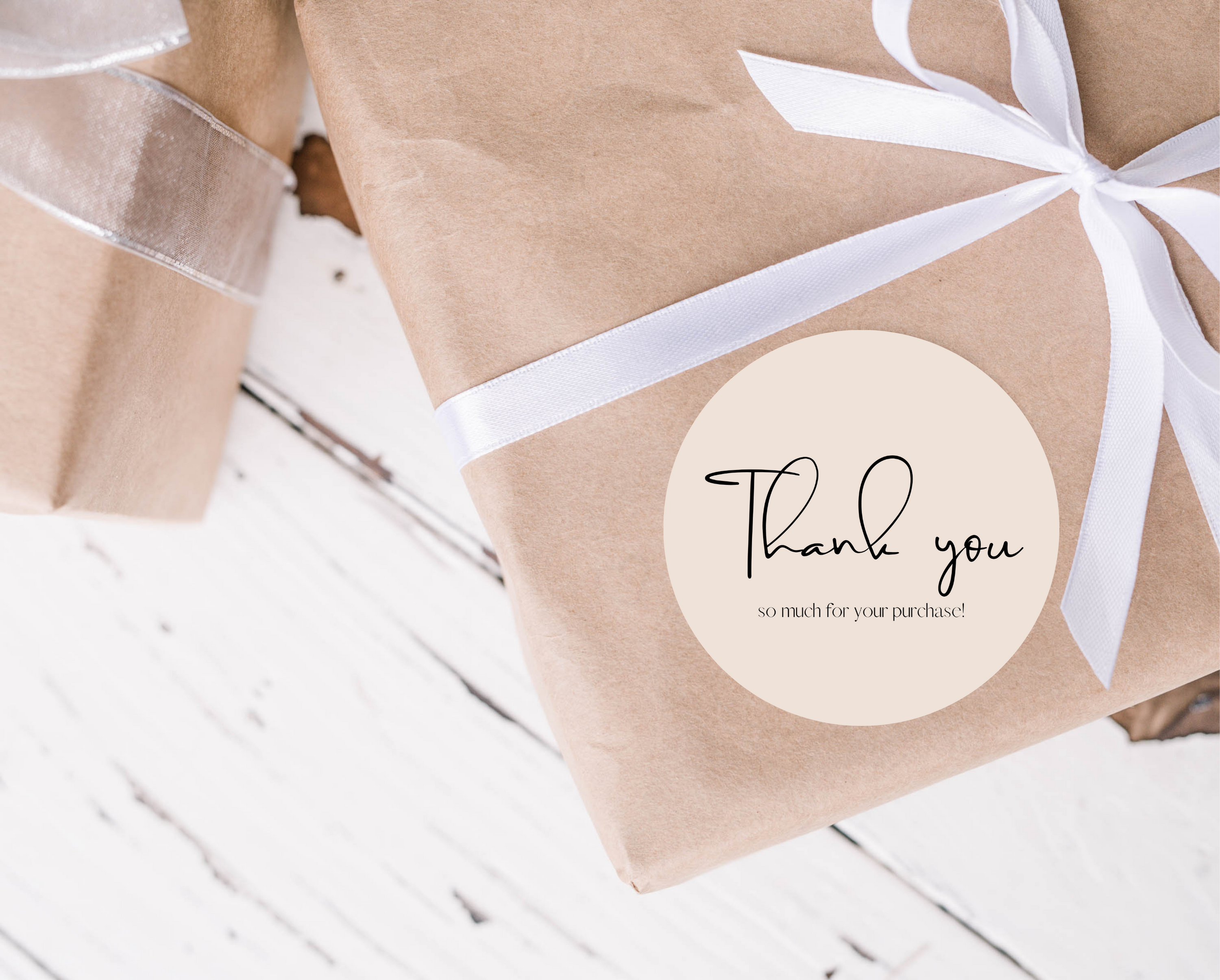 Le Monge Collections, LLC – wholesale Sticker – Neutral Thank you Business Stickers | Packaging Stickers1