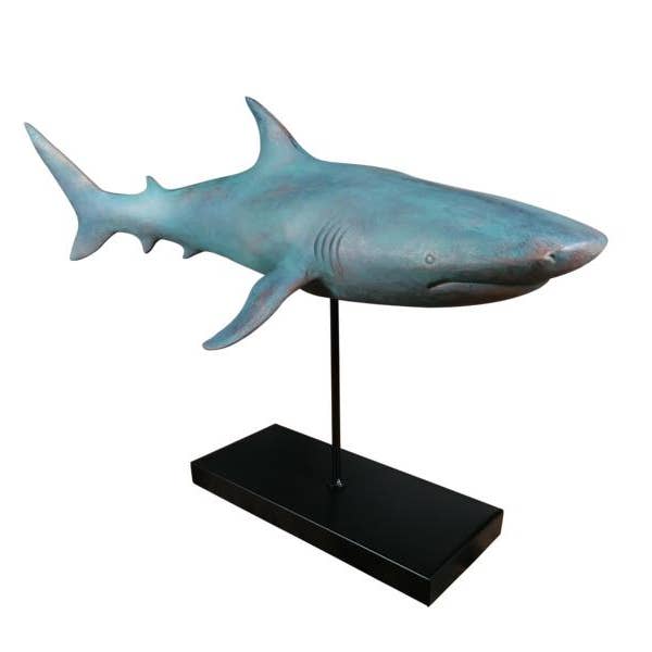 Michael & Philipp Noll e. K. - Wholesale Decorative Figurine - Shark Figure Statue XXL 59x24x38.5 cm2