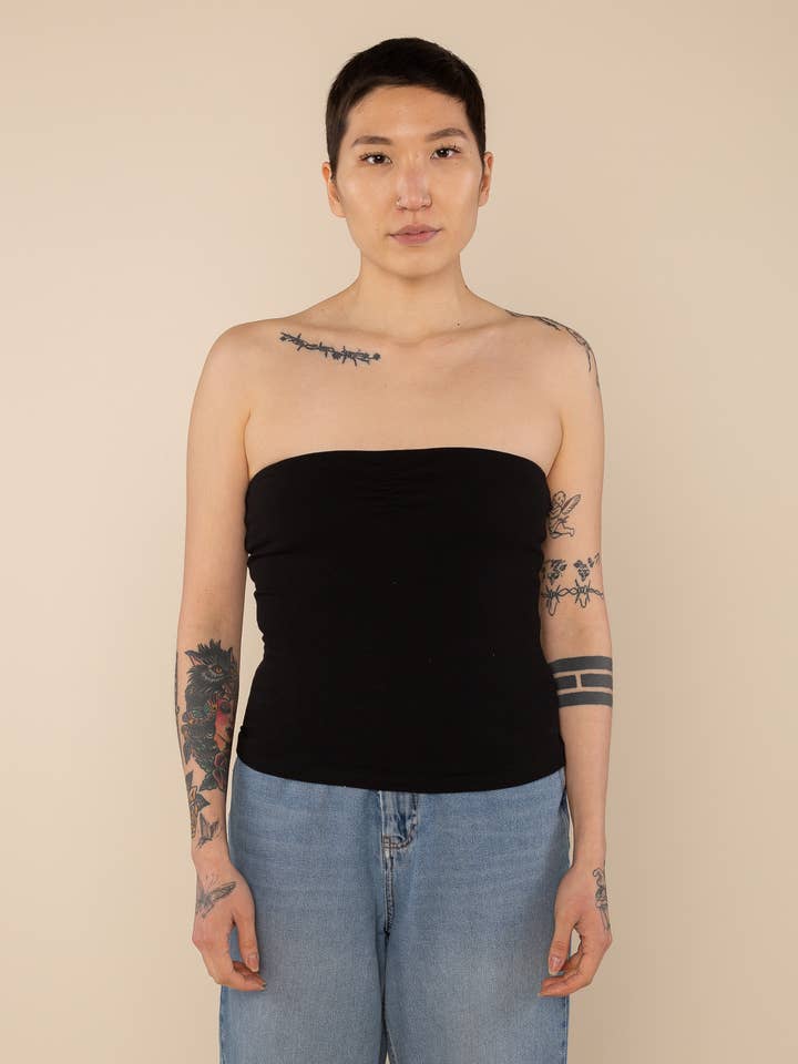 Cotton Jersey Bandeau Top for wholesale by NLT