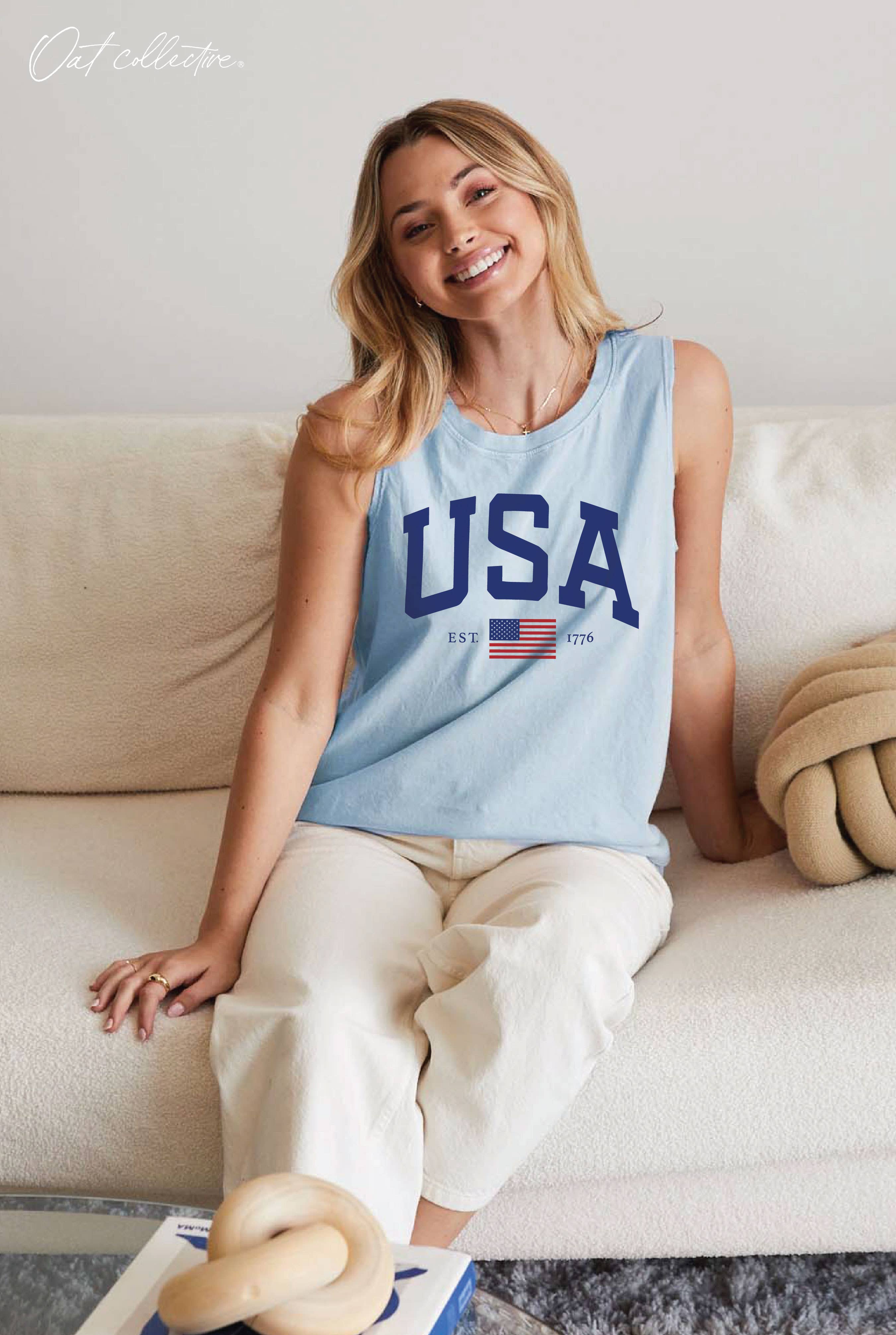 OAT COLLECTIVE - Wholesale Tank Top - Women's - USA EST.1776 Mineral Graphic Tank Top11