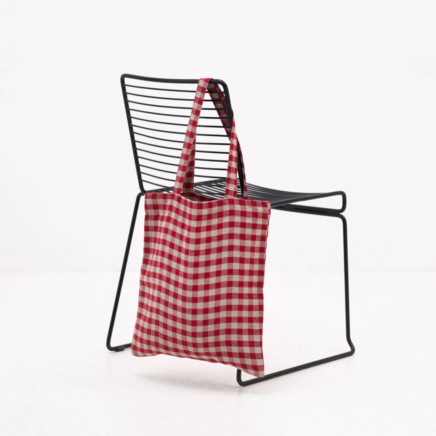 Linen Tales (We cover U.S. import duties) - Wholesale Tote Bag - Unisex - Red Gingham Linen Tote Bag1