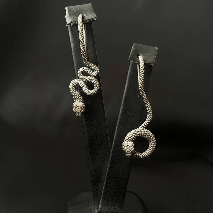 Orecchini a forma di serpente in argento | Argento sterling 925 per la vendita all'ingrosso da parte di Ancient Things