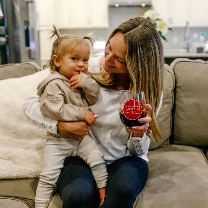 Pavilion - Wholesale Wine Glass - Calm Down - 18 oz Stemless Wine Glass1