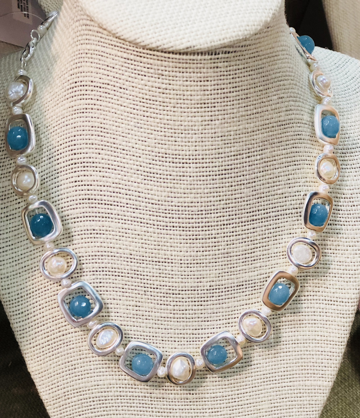 Studio G - Vendita all'ingrosso Collane di perline/perle - Collana Moderna con Perle d'Acqua Dolce e Pietra4