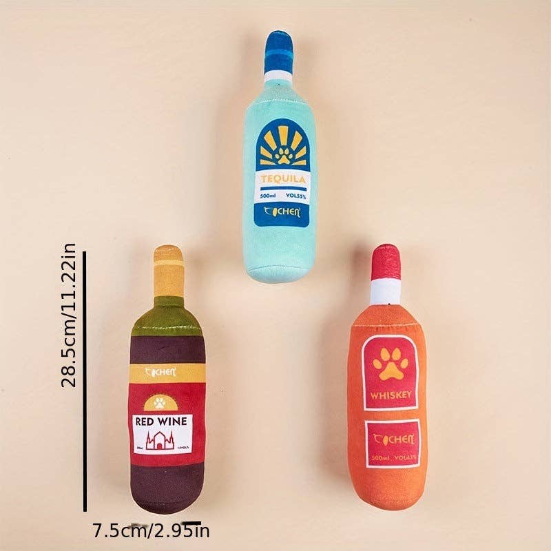 Cheerhunting - Wholesale Pet Squeaky Toy - Dog - Petkin - Wine Bottle Dog Squeaky Toy5