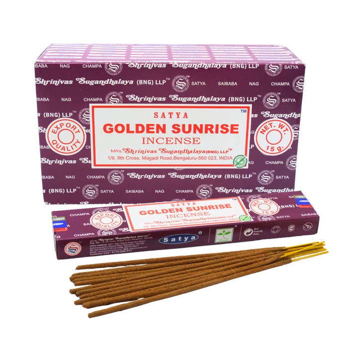 Satya Golden Sunrise Incense Sticks for wholesale by Green Tree