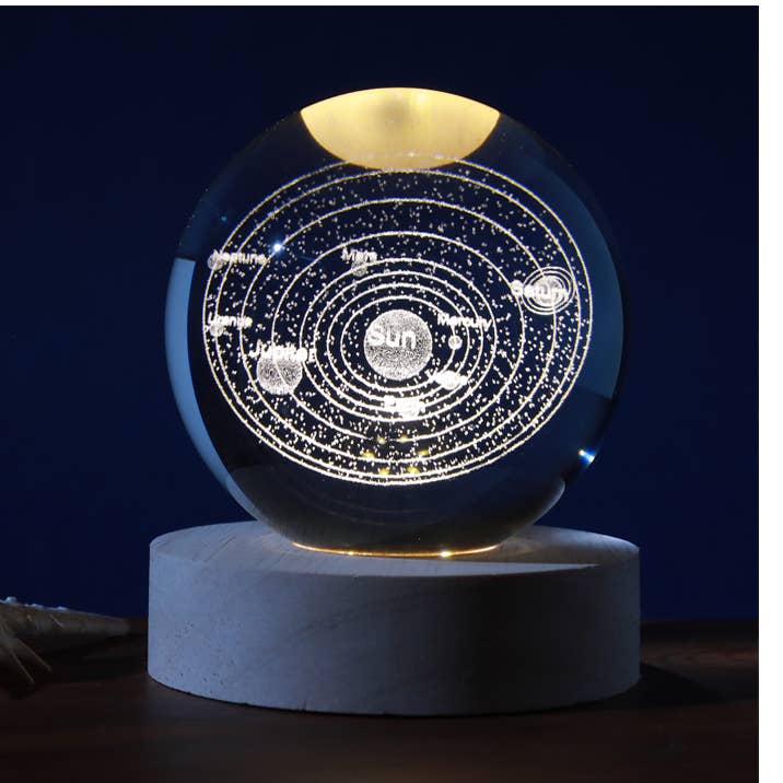 I-Total, I-Drink - Wholesale Desk Light - Kids - Crystal Ball Lamp small - Solar System0