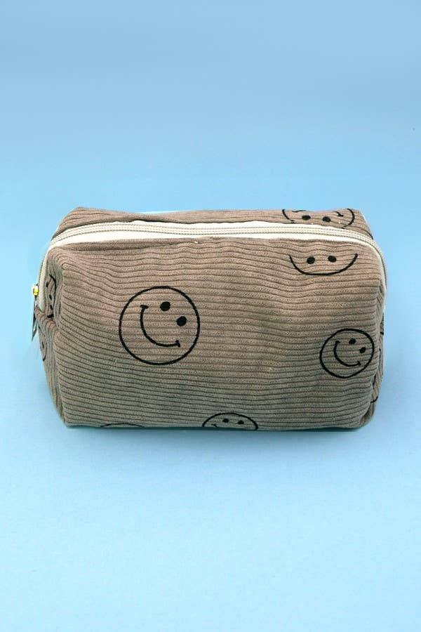 JOSSLYN by wall to wall - Wholesale Makeup/Cosmetic Bag - SMILEY COSMETIC MAKEUP POUCH BAG | 40P5210