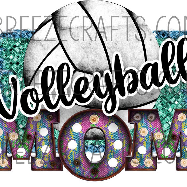 Volleyball Mom Sublimation Transfer - T201 for wholesale by BreezePrintCo