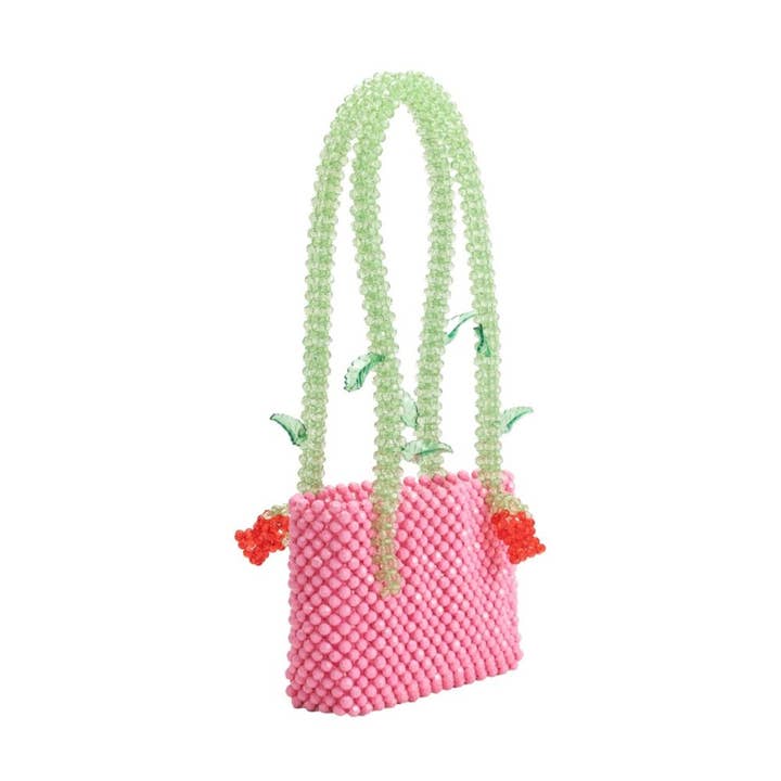 Melie Bianco - Wholesale Shoulder Bag - Women's - Flor Pink Beaded Shoulder Bag1