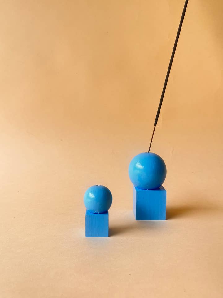 Wooden Incense Holder-Provence Blue for wholesale by R-KI-TEKT