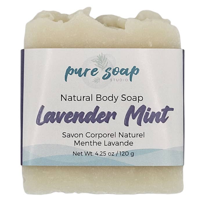 Lavender Mint Soap Moisturizing - Natural - With Poppyseed for wholesale by Pure Soap Studio