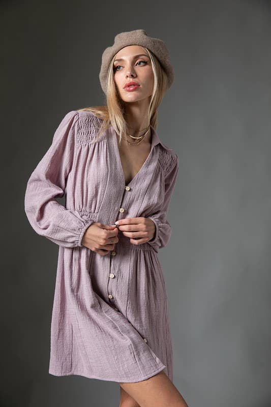 ILLA ILLA - Wholesale Dress - Women's - Cotton Button Down Dress9