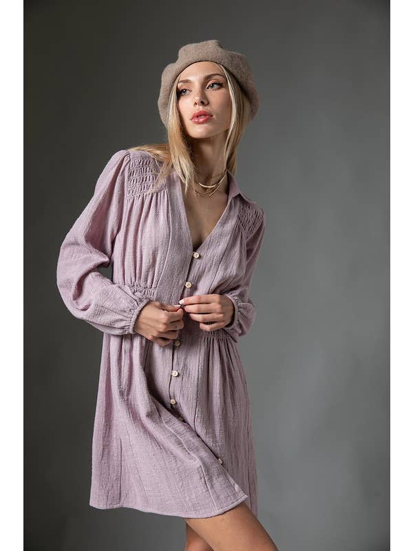 ILLA ILLA - Wholesale Dress - Women's - Cotton Button Down Dress9