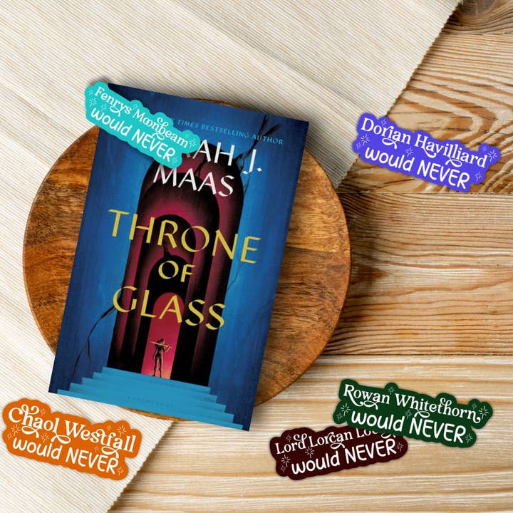 Throne of Glass Book Boyfriend Kindle Stickers for wholesale by Serafine Art and Design