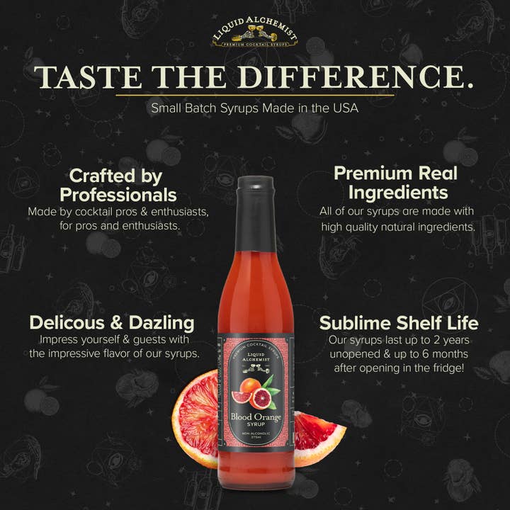 Liquid Alchemist Syrups - Wholesale Cocktail Mix/Syrup - Blood Orange Cocktail Syrup3