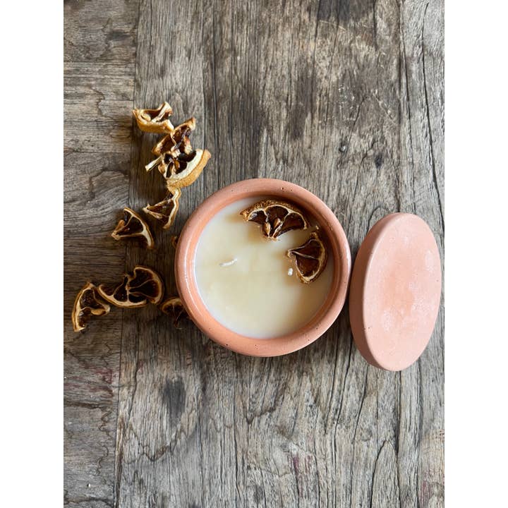 Mandarine Candle for wholesale by Architecty Studio Haiti