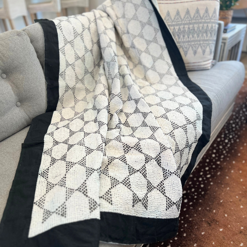 New York Cotton Kantha Throw Quilt for wholesale on Faire1