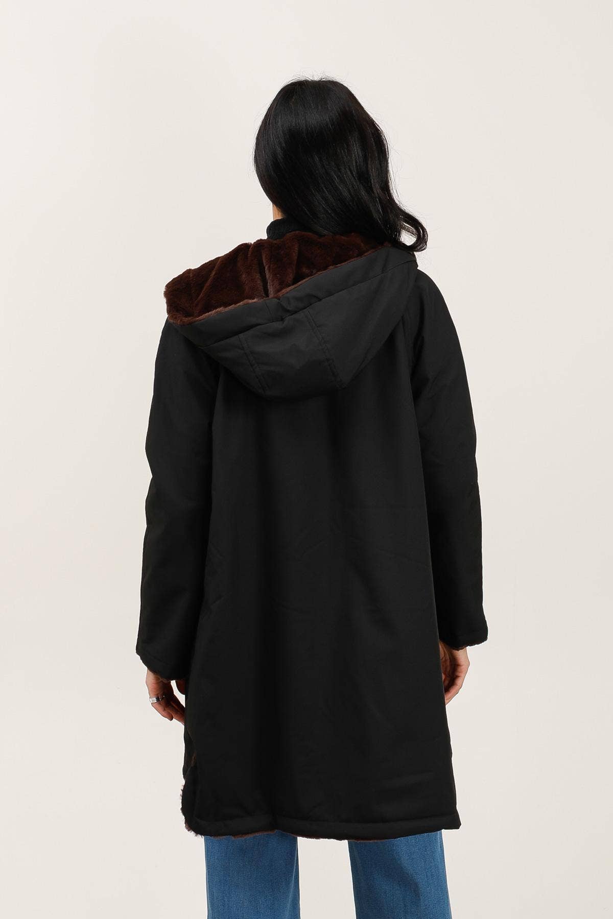 Attrait Paris - Wholesale Parka - Women's - Long hooded parka, reversible fur (Copy)9