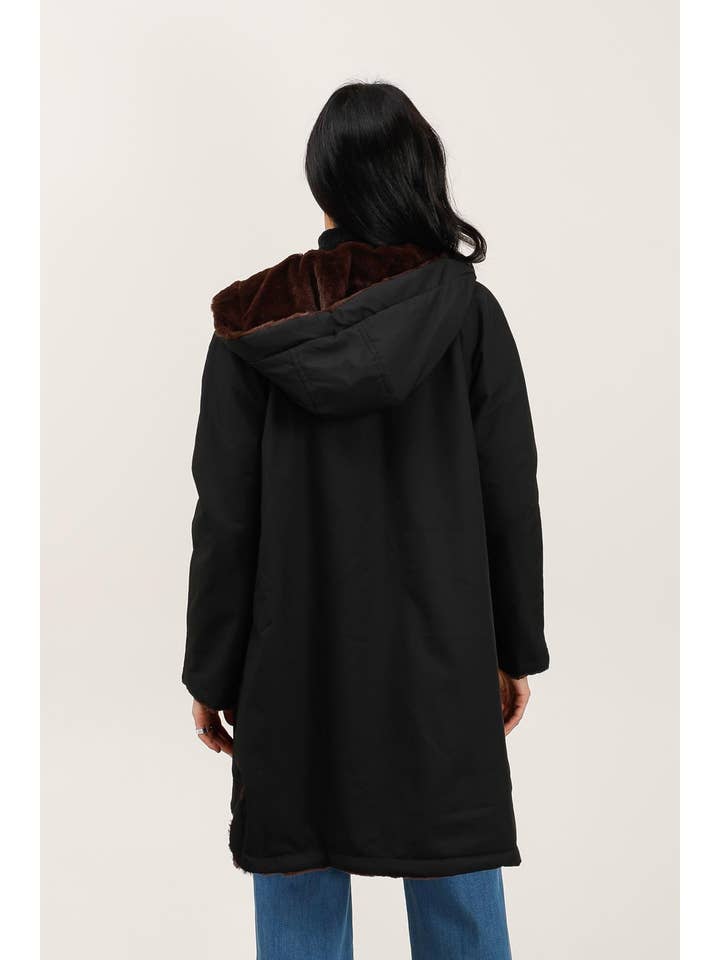 Attrait Paris - Wholesale Parka - Women's - Long hooded parka, reversible fur (Copy)9