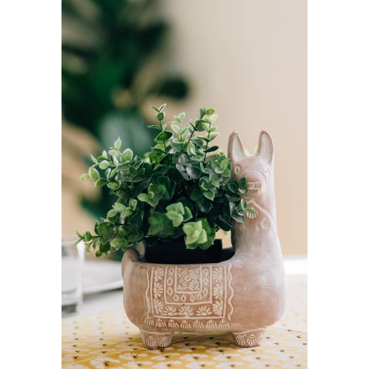 Ten Thousand Villages - Wholesale Plant Pot - Llama Terracotta Planter