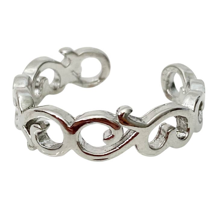 Anello da piede in argento incantato per la vendita all'ingrosso da parte di Blush & Co