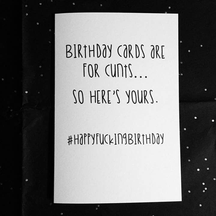 Offensive Adult Birthday Cards are for Cunts for wholesale by Scent with Profanity