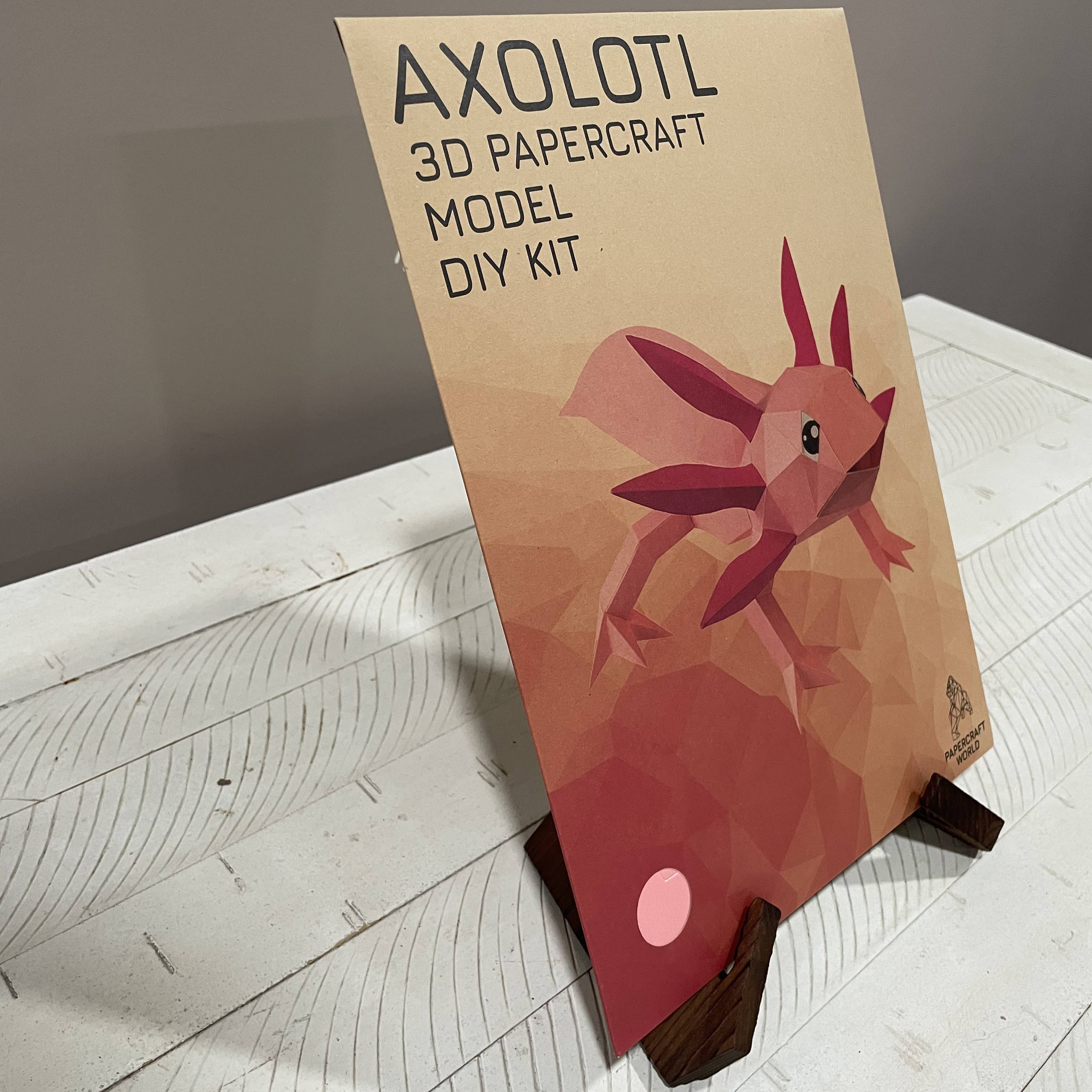 PAPERCRAFT WORLD - Wholesale DIY Craft Kit - Axolotl 3D Origami Model PaperCraft, Animal Lamp24