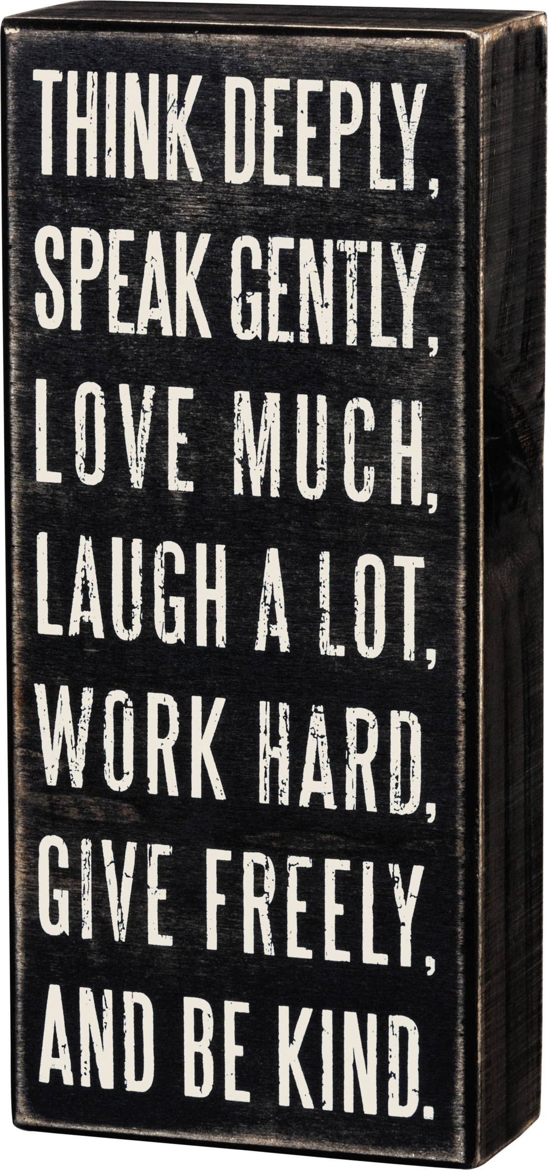 Primitives by Kathy - Wholesale Desk/Tabletop Sign - Think Deeply Box Sign1