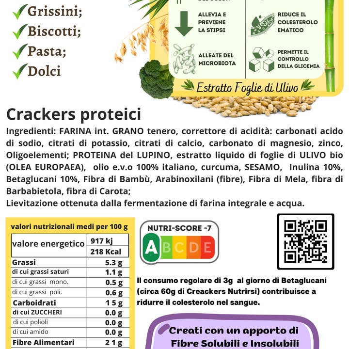 Nutrirsi SRLS - Vendita all'ingrosso Cracker - Nutri Cracker Nutraceutiche, con Proteine di Lupino, a Basso1
