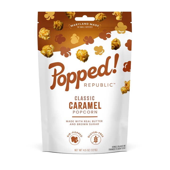 Popped! Republic - Wholesale Popcorn - Gourmet Popcorn in Small Stand Up Pouches