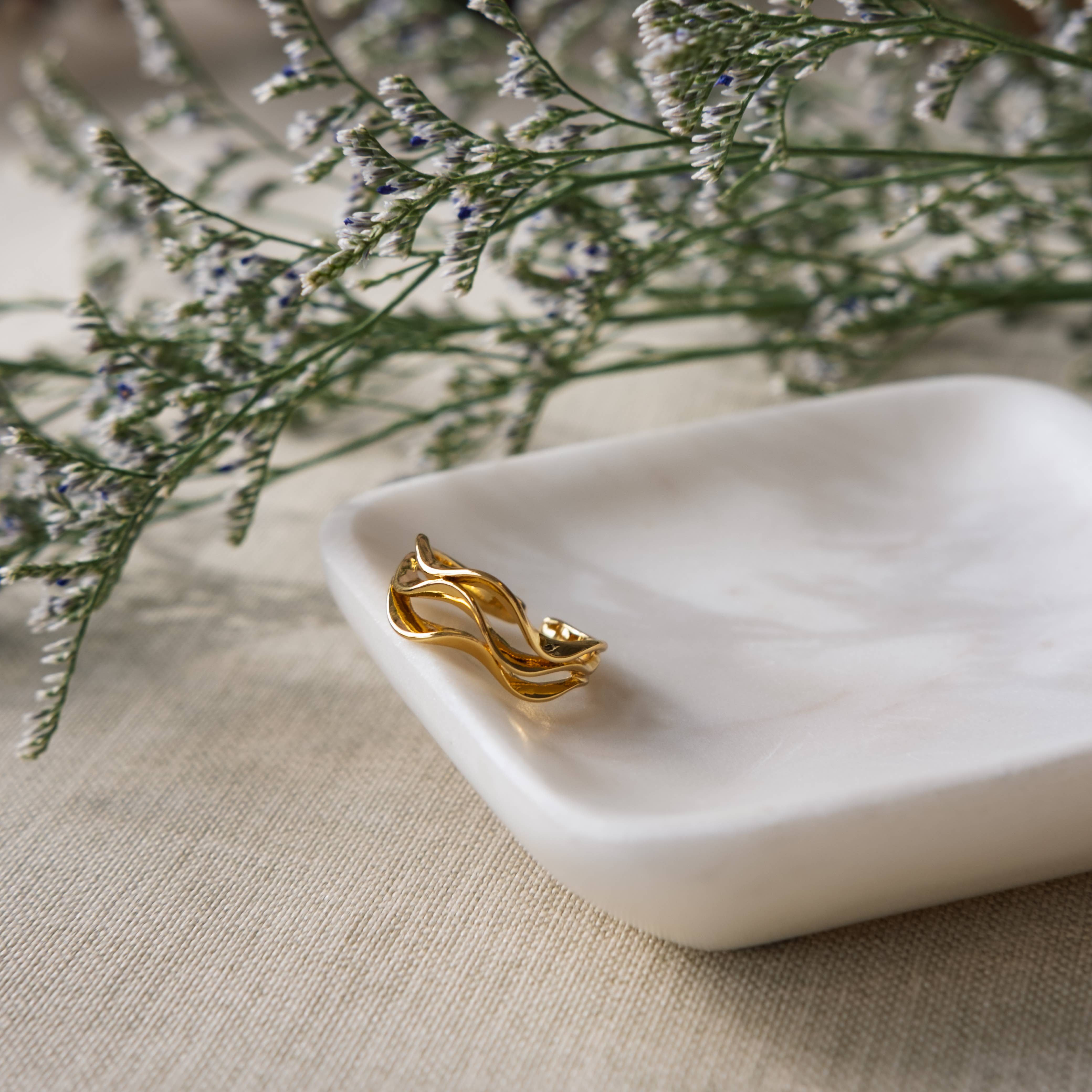 Glee Jewelry - Vente Anneau/bague à empiler - Anneau Ondulation1