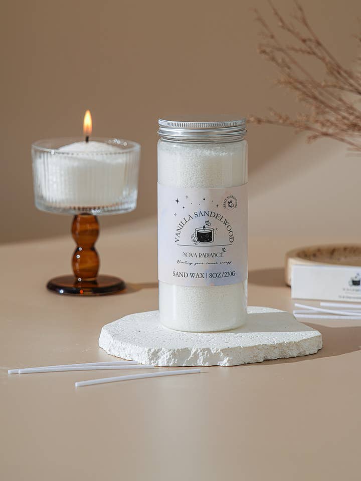 Sandwax Candle Refill (8.0 oz) | Vanilla Sandalwood for wholesale by Nova Radiance Co.