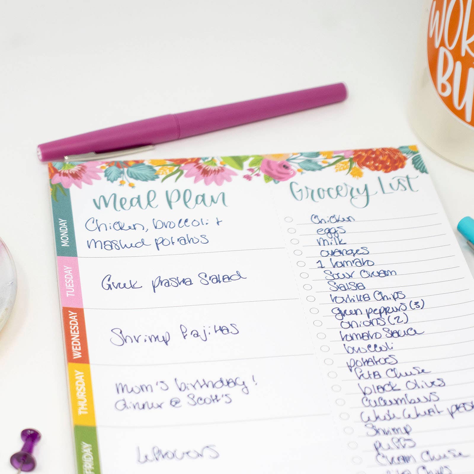 bloom daily planners - Wholesale Notepad - Magnetic Meal Planning Pad 6x9 in26