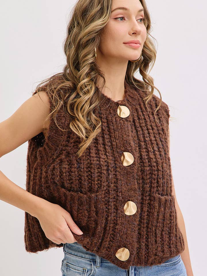 Sweet Lovely by Jen - Wholesale Knit Sweater - Women's - CHUNK SWEATER KNIT VEST 13