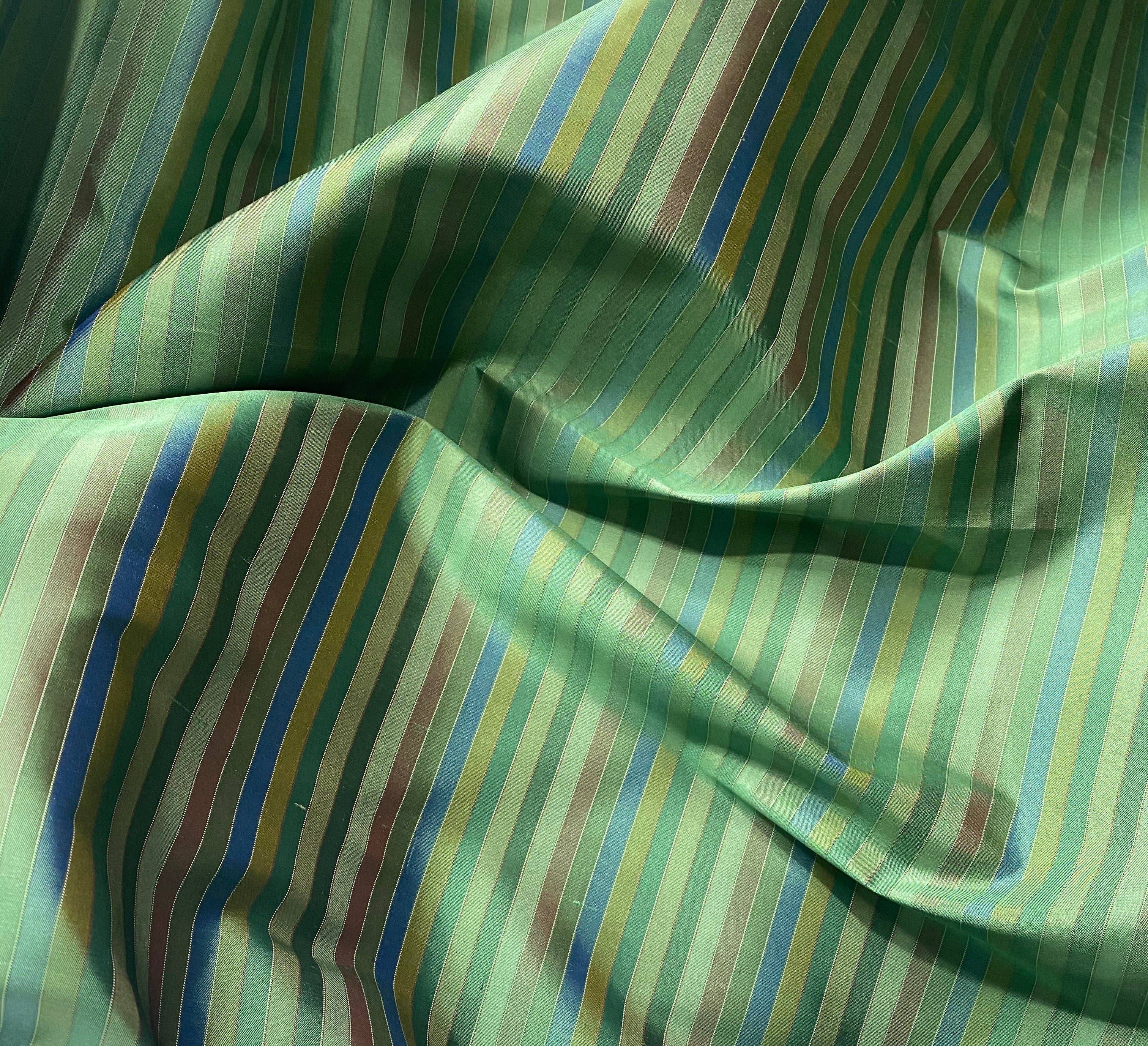 Fancy Styles Fabric – wholesale Fabric – Duchess Roxanne Designer 100% Silk Taffeta - Blue, Green, &5