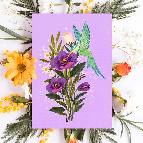 Split Moon Studios - Wholesale Postcard Set - A Set of Floral Post Cards - Post Card - Art Print5
