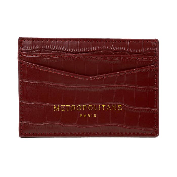 Portacarte rosso bordeaux per la vendita all'ingrosso da parte di Metropolitans Paris