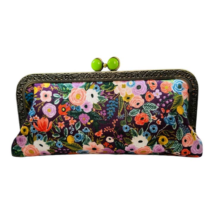 Kiki & Syds - Wholesale Crossbody Bag - Women's - Kiki & Syds Cell Phone Clutch-Petite Floral Plum