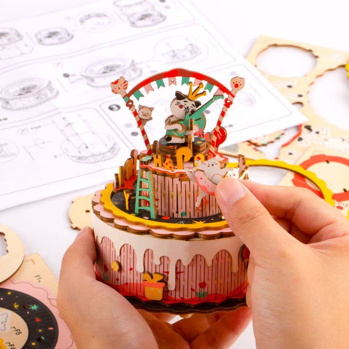 Robotime - Wholesale DIY Craft Kit - AM42 The Birthday Song wooden music box