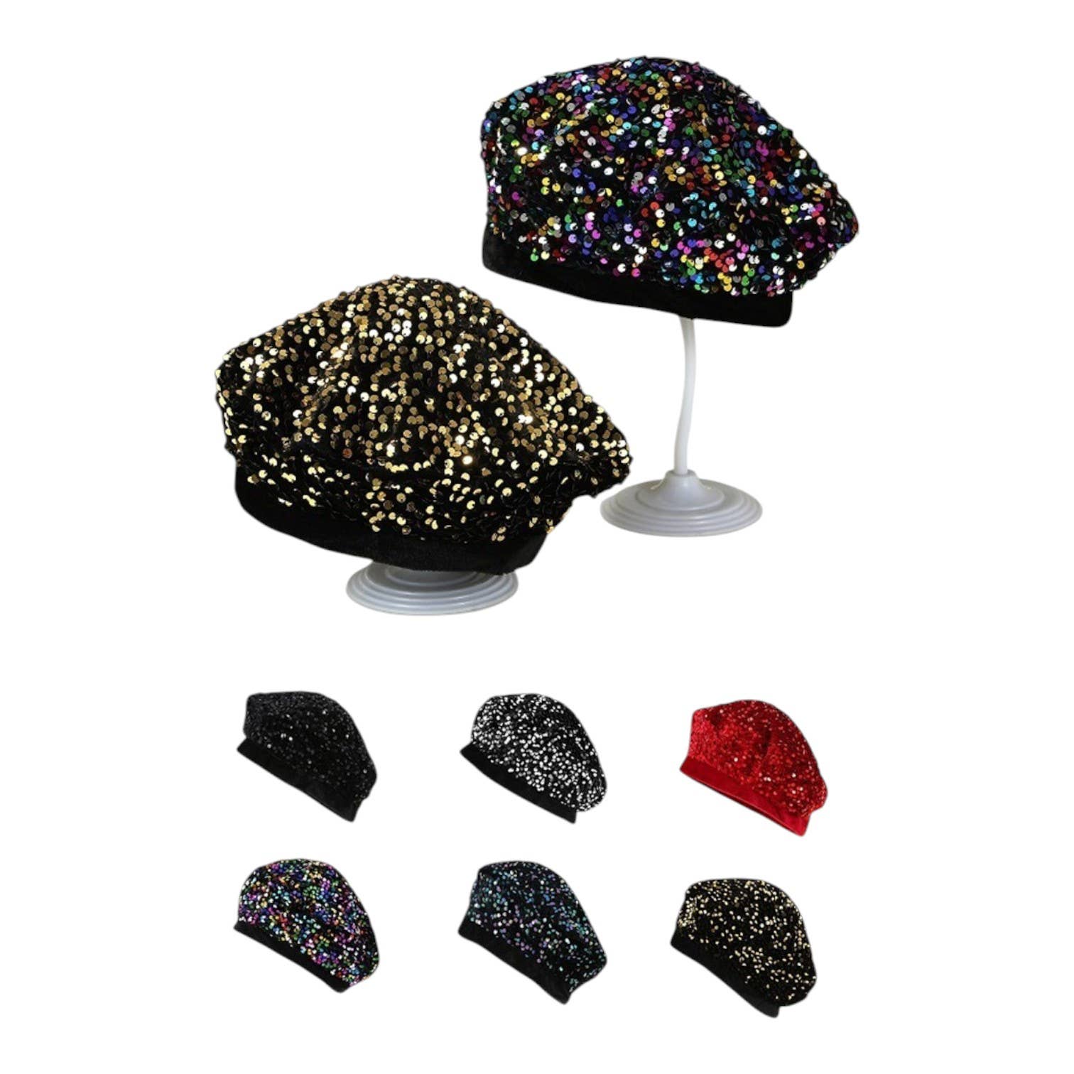 LA Jewelry Plaza – wholesale Beret – Women's – Sequins Holiday Beret Set0