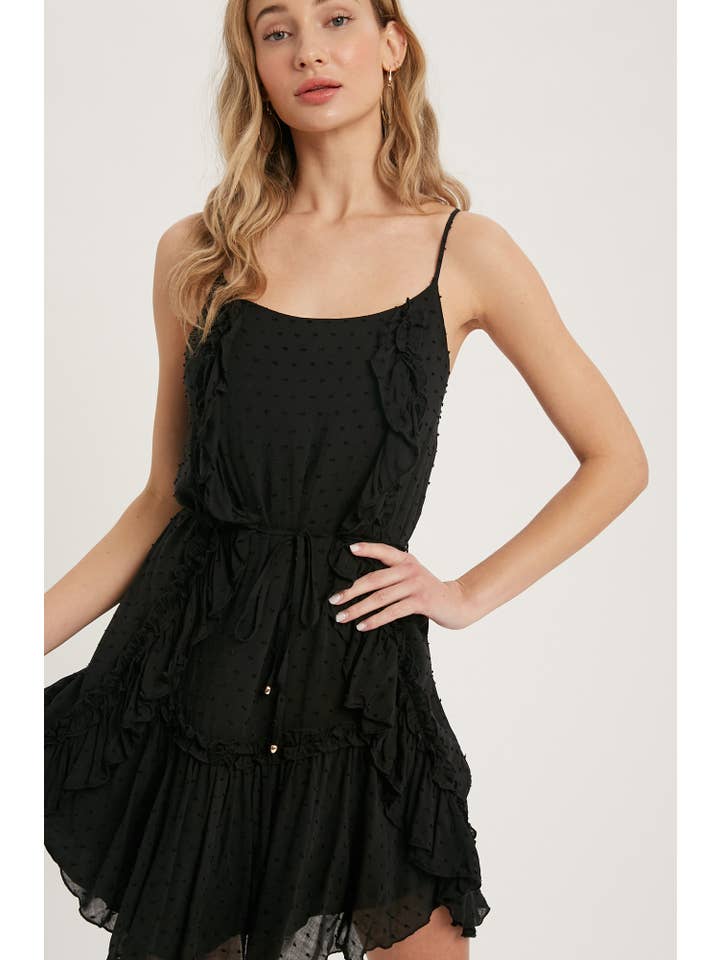 Bluivy - Wholesale Dress - Women's - LACE UP BACK RUFFLE MINI DRESS12